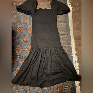 Ankle length Black bandeau dress